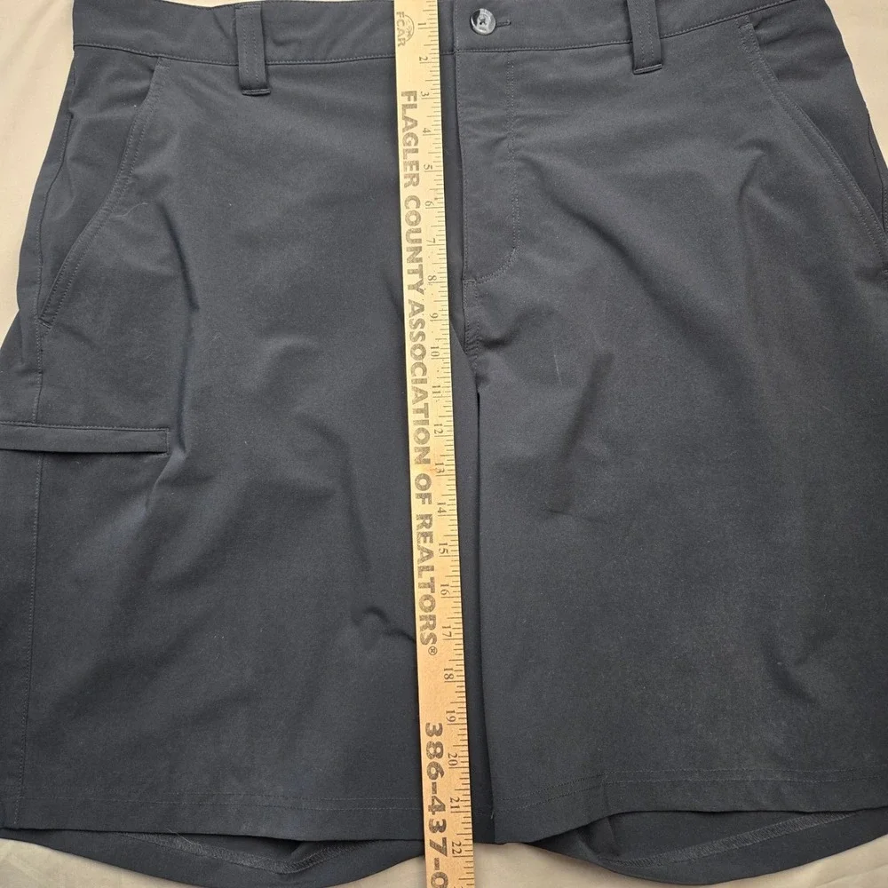 Columbia PFG Men Black Performance Fishing Gear Shorts‎ 40 10 Inseam Flat Front